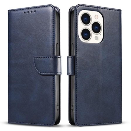 SKALO iPhone 15 Plus Premium Plånboksfodral - Blå