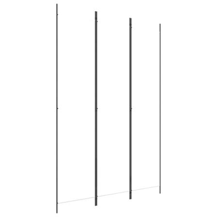 vidaXL Rumsavdelare 3 paneler vit 150x220 cm tyg Vit
