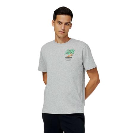 New Balance, Koszulka męska New Balance Essentials Roots Graphic Mt 21567Ag XXL Szary, Mężczyzna, Rozmiar: S