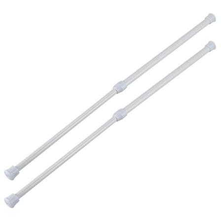 2x Teleskooppinen suihkutanko Suihkutanko Teleskooppitanko Suihkutanko Valkoinen 30-50 cm