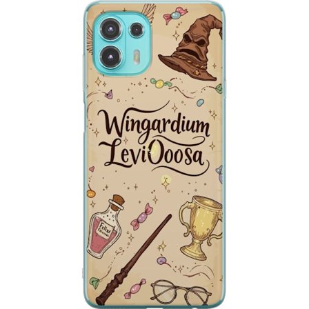 Kompatibel Mobilcover til Motorola Motorola Edge 20 Lite Harry Potter Wingardium Leviosa magiske ikoner tryllestav Gylden Kugle Potter illustration