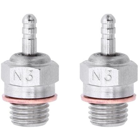 2 stk. Hot Spark Gløderør Motordele Tilbehør til Nitro Truck Udskift OS RC Bil 70117 N3