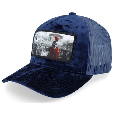 Calza Pennello - Ble trucker Czapka Z Daszkiem - Spartan King Velvet Navy A-Frame Trucker @ Hatstore