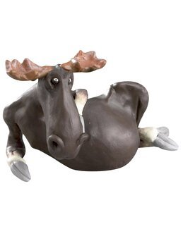 Elg liggende L. 20 cm Brun