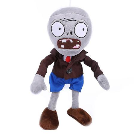 Wabjtam 12" Plants Vs Zombies Plys brun pels Legetøj Normal Zombies Pvz 1 2 Fyldt blød dukke Grå Zombies Ny