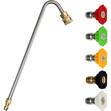 Viemäripuhdistussarja Tilt 13" jatkovarsi 5 väristä suutinta 1/4"