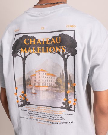 Malelions Malelions Junior Relaxed Chateau T-Shirt Grå T-shirts Kille - Kids Brand Store