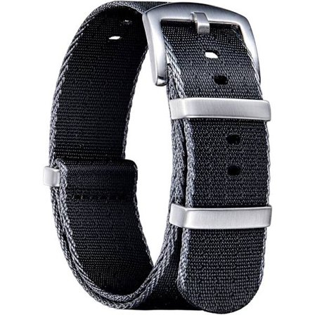 Musta nyloninen kellon ranneke Sotilaallinen NATO-korvaava kellon ranneke wi