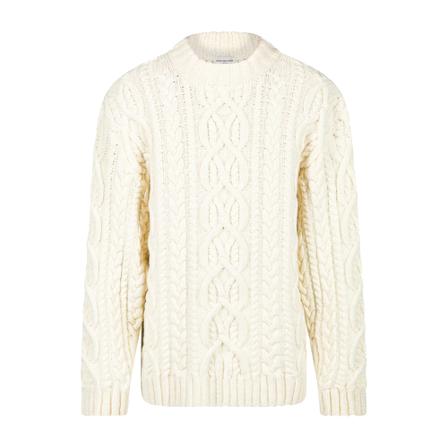 Dries Van Noten, Round-neck Knitwear Beige, Heren, Maat:L