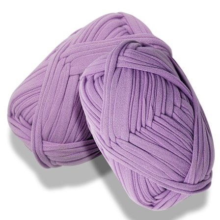 2 stk T-skjorte Garn Til Heklekurv, Stoff Strikkegarn Til Vesker, Brilleholder, Brille Stativholder (Lilla)