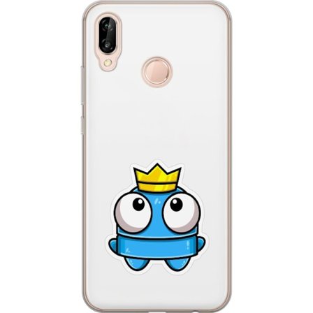 Kompatibelt Mobilskal till Huawei Huawei P20 lite Blå tecknad figur med krona och stora ögon i lekfull kunglig stil