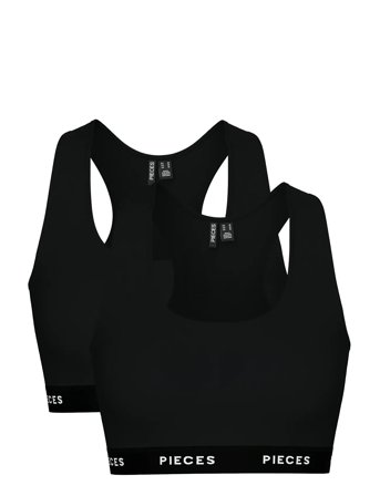 Pieces | Pclogo Lady Top 2 Pack Noos Bc | XS