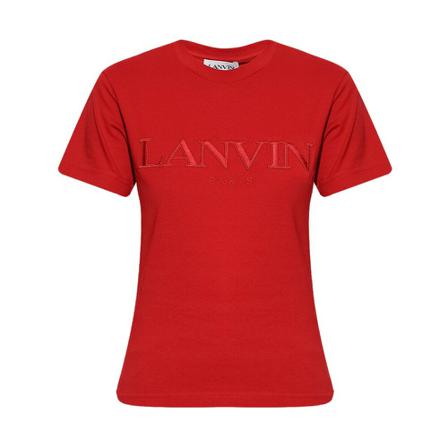 Lanvin T-shirt with logo Rød, Dame T-shirts