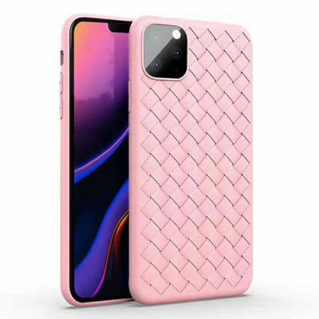 Flätmönster I Mjukt-tpu Skal Till Iphone 11 Pro Max Rosa