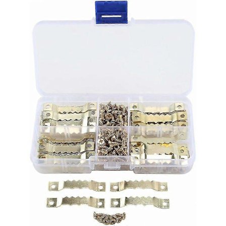 100 Stk. Savtakkroge Metalrammeophæng Krogophæng til fastgørelse af billedramme Ophængning af billeder Billedlærredsmaleri Mandala med 200 skruer Go