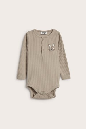 Kappahl | Ribbestrikket body | Beige