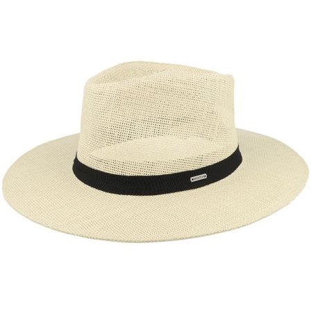 Brixton - Beige straw Hatt - Carolina Packable Hat Natural Straw Hat @ Hatstore