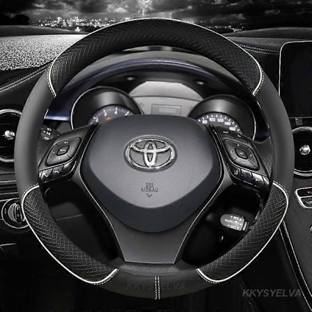 Mikrofiberlæder Sport Ratdæksel Kompatibelt med Toyota CHR C-HR Høj Kvalitet Auto Tilbehør