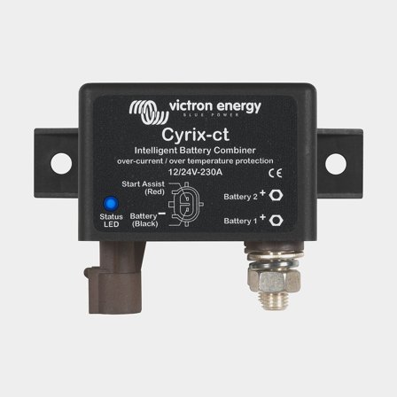 Przekaźnik separacyjny Victron Cyrix-ct Retail, 12 - 24 V, 230 A, z podłączeniem do 2 baterii - Jachtowa
