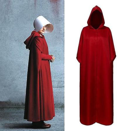 The Handmaid S Tale Cloak Handmaid Offred Kvinnor Cosplay Mörkröd mantel Halloween Kostym Festrekvisita XXL