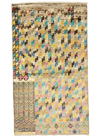 Liten Berber Colourful Matta 89X155 Ull