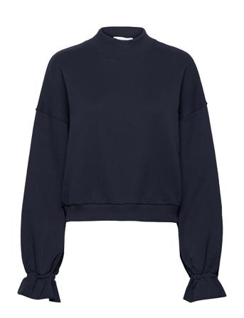 2Nd Agostina Tt - Organic French Te Bluse Langærmet Sort 2NDDAY