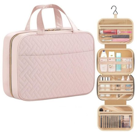 Vandtæt Makeup Taske med Hængekrog, Makeup Taske / Toilet Taske / Toilettaske – Let, Makeup Bag til badeværelse og rejser