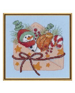 Broderikit Billede Nytårskuvert - Oven