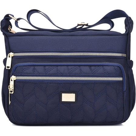 Stor Axelremsväska Dam Handväska Messenger Väska Många Fickor Axelremsväska Handväska Sidväska Satchel För Resor Blå 1