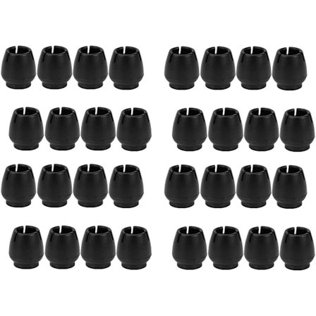 12-17MM (Svart) 32 st för möbler stolar stolsbensskydd stols L