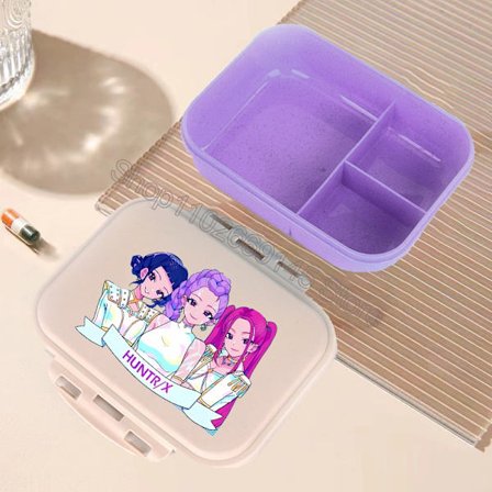 Kawaii K-Pop Demon Hunters Bento Madpakke til børn - Gave til opbevaring af mad med stor kapacitet