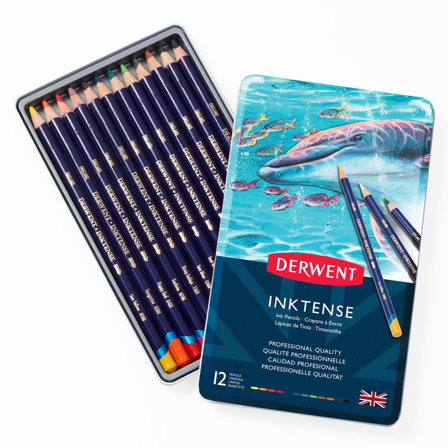 Derwent Inktense Aquarelpotloden 12-set