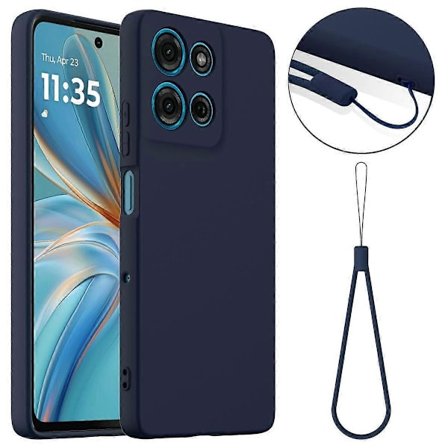 Til Motorola Moto G75 5G Etui Kompatibel med MagSafe Flydende Silikone Telefon Cover med Snøre