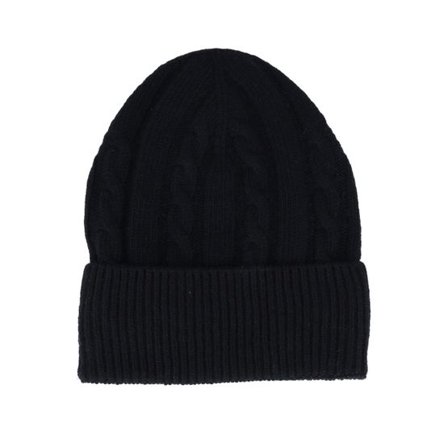 MJM Hats - Svart cuff Beanie - Beanie Rib 32 Recycled Wool Mix Black Cuff @ Hatstore