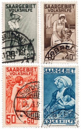 Tyskland/Saar 1926 - MICHEL 104-107 - Stemplet