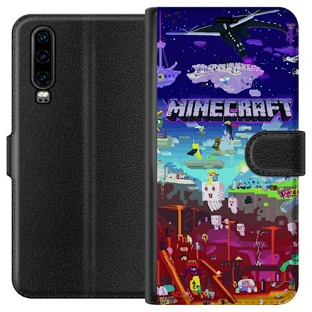 Yhteensopiva Lompakkokotelo Huawei P30 Minecraft