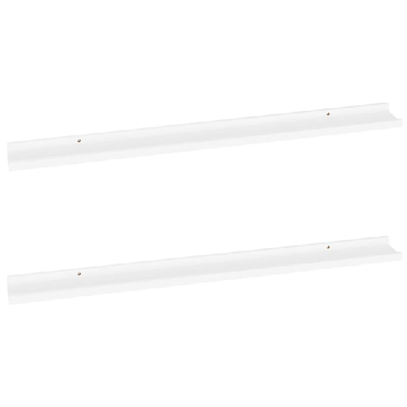 Vidaxl Vägghyllor 2 St Vit 100x9x3 Cm Vit