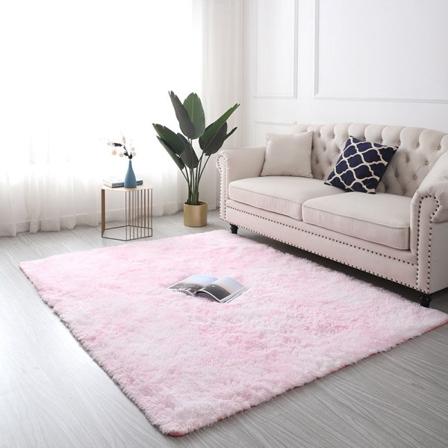 Badematte Sklisikre Absorberende dusj Badeteppe Teppe Tie-Dye Gradient Light pink 50*80CM