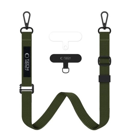 Tech-Protect C65 Rope Crossbody Leash - Oliven
