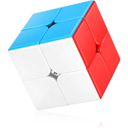 Speed Cube 2x2 tarraamaton, Speed Cube 2x2x2 Magic Cube joululahja lapsille ja aikuisille (tarraamaton)