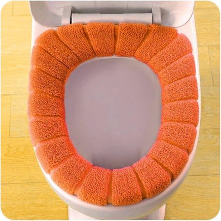 Oranssi wc-istuimen kansi, talvinen lämmin wc-istuimen kansi, vakiokurpitsa