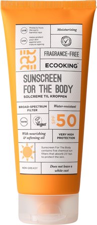 ECOOKING Ecooking Solcreme Krop SPF 50 200 ml, Skincare, Solpleje, Solcreme