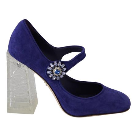 Dolce & Gabbana, Pompen Blauw, Dames, Maat:36 EU,leer