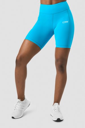 ICANIWILL - Scrunch V-shape pocket biker shorts Blue- Shorts - Dames - sportkleding van ICIW