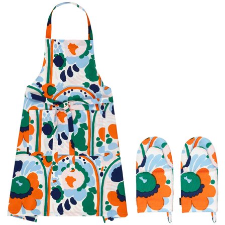 Marimekko Pieni Karuselli Ovnhandsker og forklæde, 3 dele - Multi | KitchenOne