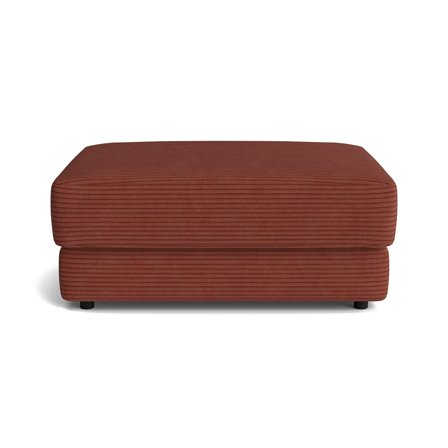 Sevilla Pouf Lincoln Kupfer Cord-Optik Modernes Design Nozag-Federung 43cm Höhe Bequemer Polsterhocker für Wohnzimmer und Lounge