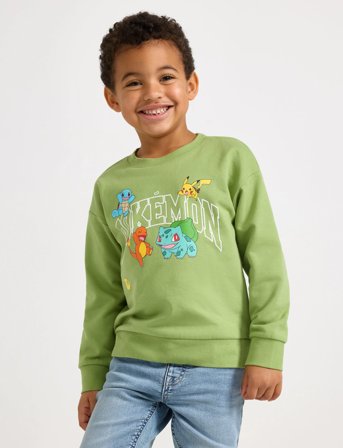 Lindex Sweatshirt Pokemon - Green - 104
