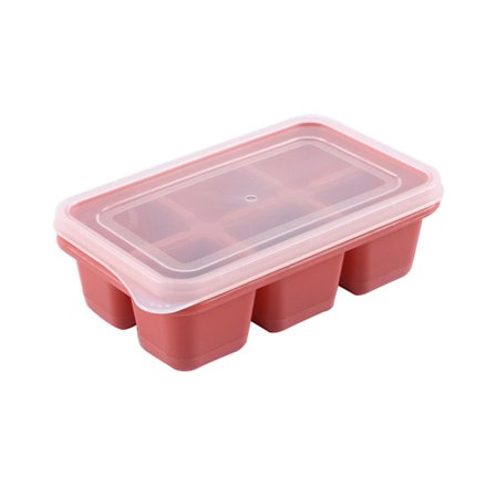 Ice Cubes Maker Mold Silikon av matkvalitet med lokk BPA-fri fleksibel for juice