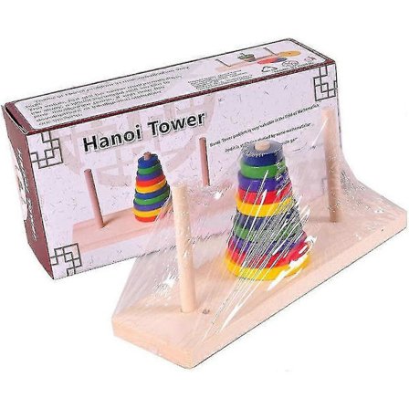 Brettspill Tre Hjernetrim Hanoi Tårn Klassisk Tårn River Bambus Lås Opp Puslespill[HsSs]