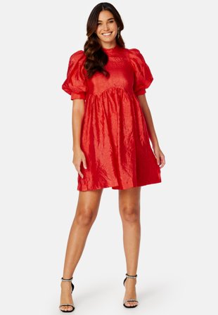 Pieces Mia 2/4 Dress High Risk Red Klær